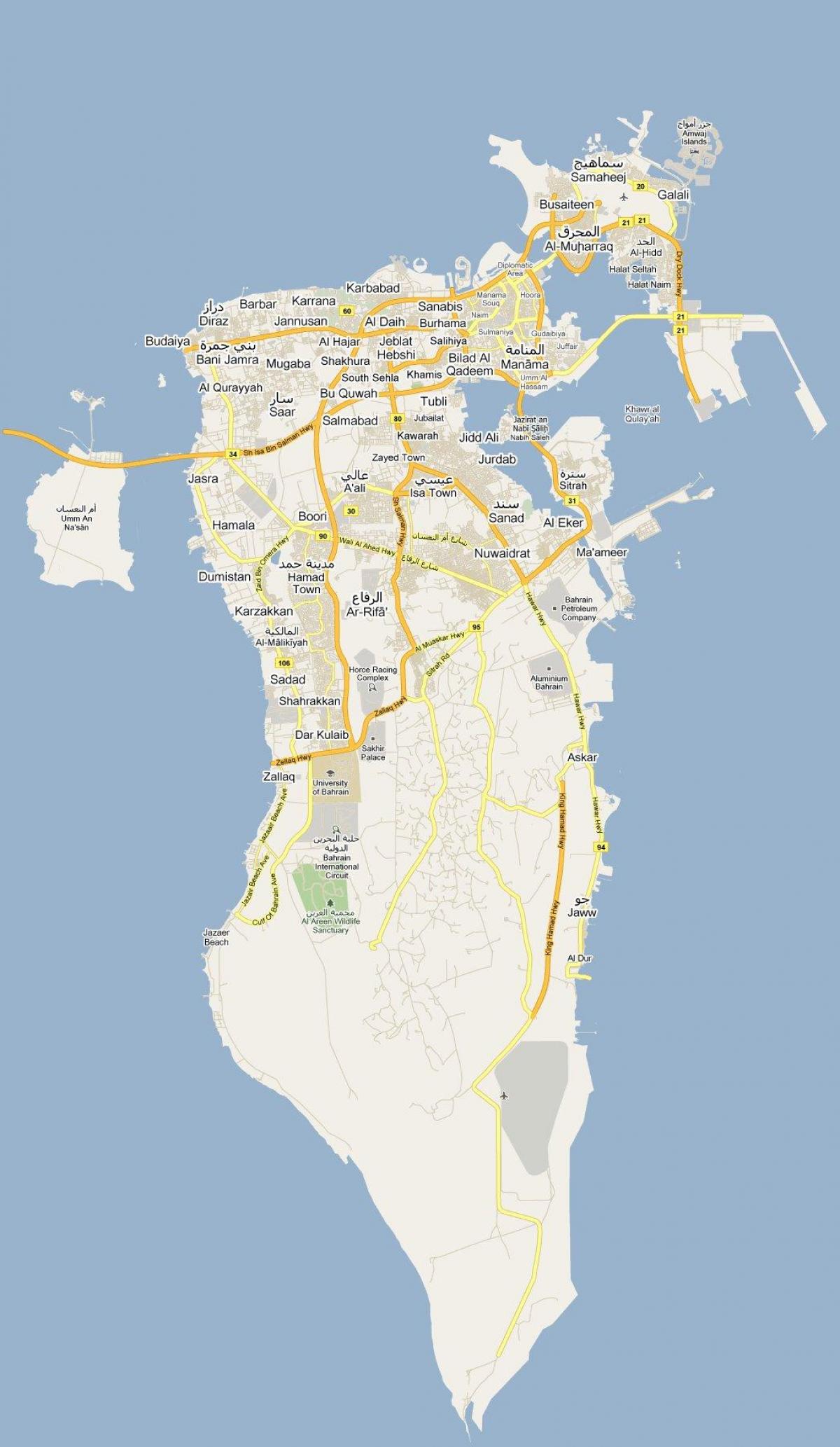 карта на улица сајтот на Бахреин