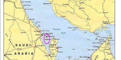 Карта на островот Бахреин 