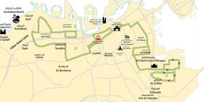Карта на центарот на градот Бахреин